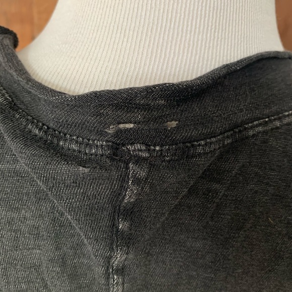 Free People Vintage Slub Scoop Neck T-Shirt Gray S - Picture 4 of 4